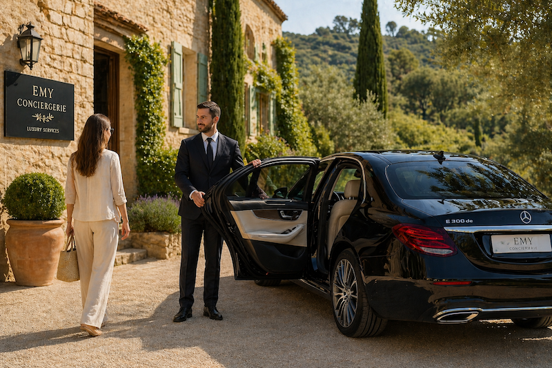 chauffeur privé conciergerie de luxe six fours les plages var by Emy Conciergerie