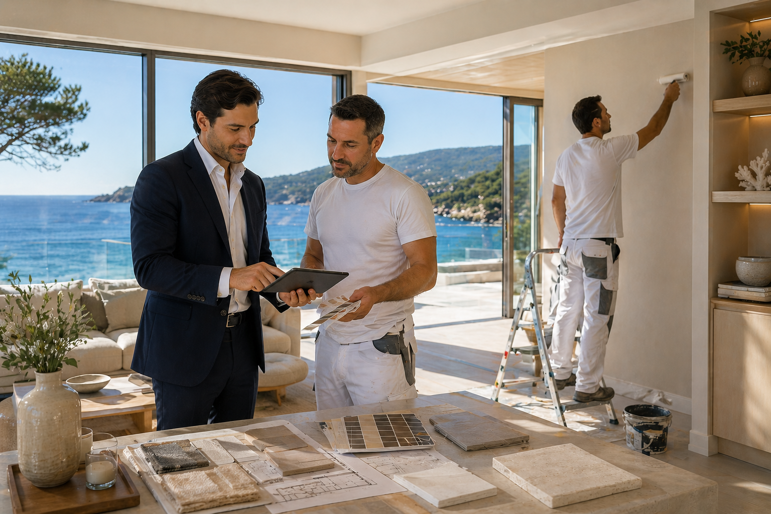 service travaux décoration villa bord de mer